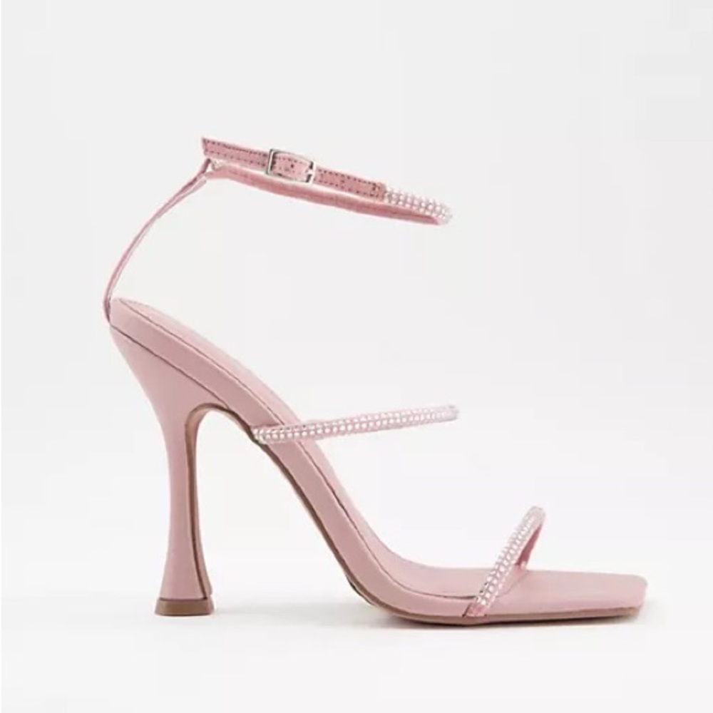 ASOS DESIGN Negotiate barely there diamanté sandal